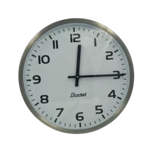 Horloge murale professionnelle Bodet Profil 730 Metal – Chiffres arabes, 24V impulsion minute
